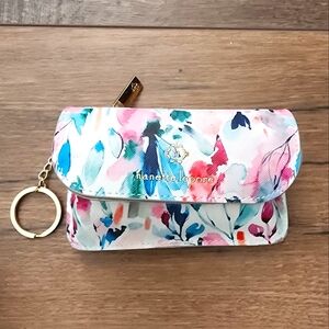 Nanette Lepore Floral Card Card Case, Coin Purse, with Key Chain